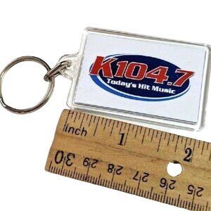 K104.7 Kfest Radio Station Keychain Double-Sided Design 3"x1.5" A304